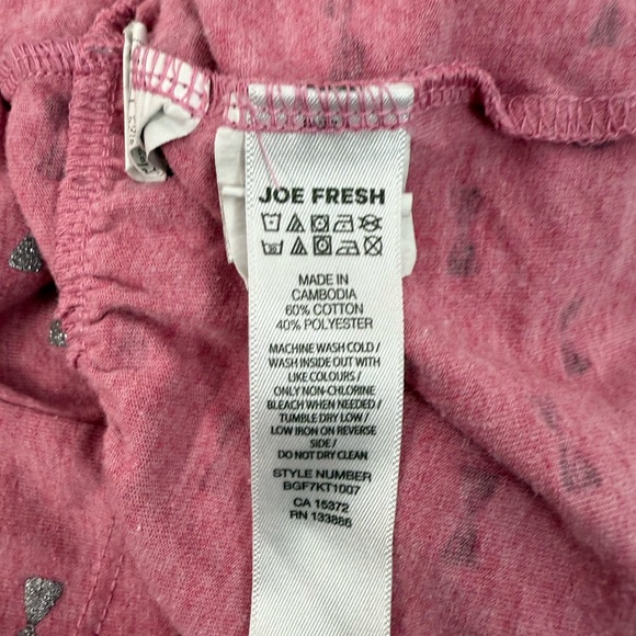 Joe Fresh long sleeve peplum ribbon Pink Long Sleeve Kids Top with Bow Pattern - Picture 6 of 7